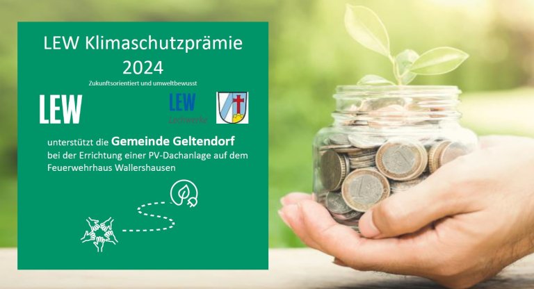 Förderung PV-Analge FW-Haus Walleshausen - LEW Klimaschutzprämie 2024