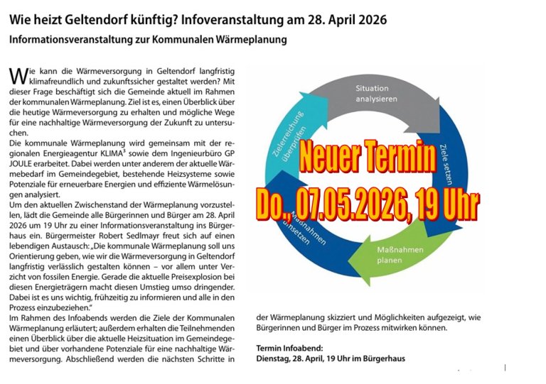 geänderter Termin Artikel Wärmeplanung Journal Frühjahr 2026